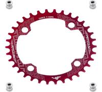 YBEKI 7075-T6 Oval Chainring (32T/34T/36T/38T) - 104BCD Narrow-Wide MTB/Road Bike Chainwheel | Biomechanical Design Lab-Proven 15% Efficiency Boost | 92% Anti-Drop | Shimano/SRAM 8-11 Speed