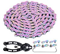YBEKI Anti-Rust Bike Chain 10 Speed | Shimano/SRAM Compatible with 3 PowerLinks & Pro Tool Kit | EN 14872 Certified Carbon Steel Chain for UK Rain (116L 1/2"x11/128")