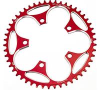 YBEKI Pro 110BCD Chainring 36-58T | CNC 7075-T6 Aluminium Narrow-Wide Chainwheel for 8-12 Speed Road Bikes | ISO 13041 Certified & EN 14781 UK Road Tested (red, 56T)