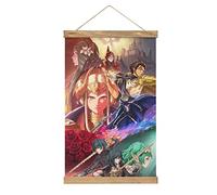 YBEL Anime Fire Emblem Three Houses Scroll Poster Fabric Picture Art Wood DIY Frame Hanging Print Hanger For Room Decor Oil Canvas Kit Gift