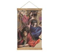 YBEL Anime Samurai Champloo Scroll Poster Fabric Picture Art Wood DIY Frame Hanging Print Hanger For Room Decor Oil Canvas Kit Gift