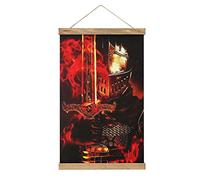 YBEL Dark Souls Anime Scroll Poster Fabric Picture Art Wood DIY Frame Hanging Print Hanger For Room Decor Oil Canvas Kit Gift