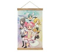 YBEL Madoka Magica Magia Record Scroll Poster Fabric Picture Art Wood DIY Frame Hanging Print Hanger For Room Decor Oil Canvas Kit Gift