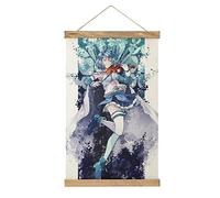YBEL Magica Miki Sayaka Anime Scroll Poster Fabric Picture Art Wood DIY Frame Hanging Print Hanger For Room Decor Oil Canvas Kit Gift