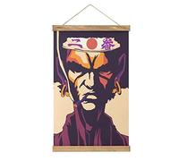 YBEL Magnetic Scroll Afro Samurai Full Face Hangers Poster DIY Wall Fabric Decor Hanging Paintings Frame Kit Holder For Living Room