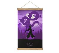 YBEL Magnetic Scroll Anime Characters God Beerus Hangers Poster DIY Wall Fabric Decor Hanging Paintings Frame Kit Holder For Living Room