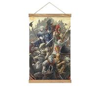 YBEL Magnetic Scroll Dark Souls Anime Hangers Poster DIY Wall Fabric Decor Hanging Paintings Frame Kit Holder For Living Room