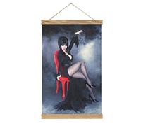YBEL Magnetic Scroll Movie Elvira Mistress of The Dark Hangers Poster DIY Wall Fabric Decor Hanging Paintings Frame Kit Holder For Living Room