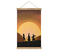 YBEL Mugen Samurai Champloo Scroll Poster Fabric Picture Art Wood DIY Frame Hanging Print Hanger For Room Decor Oil Canvas Kit Gift