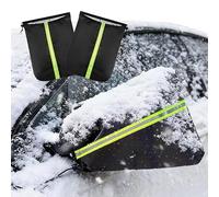 YBERLAOBAN 2 Pcs Car Wing Mirror Covers for Honda Jazz 2008-2015, Waterproof Winter Snow Cover with Reflective Strips, Frost Guard Protection Against Ice (Black)