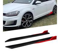 YBERLAOBAN 2 Pcs Side Skirt Extensions for Hyundai Tucson Hybrid N Line 2023-2024, Glossy Black Red Winglet Rocker Splitters Lip Kit Anti-Scratch Side Trim Panel Guard