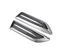 YBERLAOBAN 2pcs Side Air Vent Fender Intake Stickers for Citroen C1 C2 C3 C4 C5 C5X C6 C8 DS3 DS4 DS5, Black Chrome Shark Gills Simulation Auto Exterior Decoration Trim