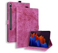 YBFJCE Case for Samsung Galaxy Tab S11 Ultra 14.6 inch 2025,Multi-Angle Viewing PU Leather Folio Stand Cover with Pencil Holder,Shockproof Protective Case for Samsung Galaxy Tab S11 Ultra,Rose Red