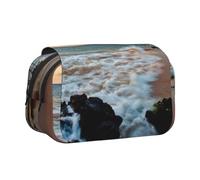 YBGHDAA Beach Maui Hawaii Sunset Sea Waves Clouds Printing Pencil Case Gel Pens Holder Organizer Bag Portable Artist Painting Pencil Pouch