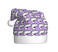 YBGHDAA Black Beaver Printing Adult Plush Christmas Hat With White Pom Pom Annual Ceremonies Caps Stage Performances Cap