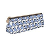 YBGHDAA Black Beaver Printing School Pencil Case Holder Triangular Cute Pen Marker Pouch for Boys and Girls Gift