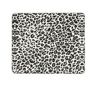 YBGHDAA Black Leopard Print Thick Mouse Pad Desk Mat, Precise Stitch Lock Edge Non-Slip Design For Pc Console Work Study