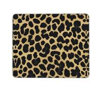 YBGHDAA Black Leopard Print Thick Mouse Pad Desk Mat, Precise Stitch Lock Edge Non-Slip Design For Pc Console Work Study