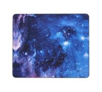 YBGHDAA Blue Galaxy Thick Mouse Pad Desk Mat, Precise Stitch Lock Edge Non-Slip Design For Pc Console Work Study