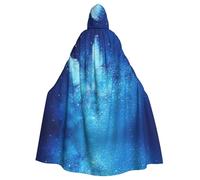 YBGHDAA Blue Starry Butterfly Cloak With Hood Cape,Hooded Cape Full Length Robe For St. Patrick'S Day,Halloween Dress-Up