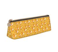 YBGHDAA Chicken Chick Printing School Pencil Case Holder Triangular Cute Pen Marker Pouch for Boys and Girls Gift