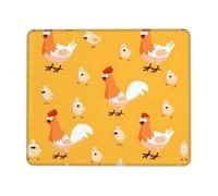 YBGHDAA Chicken Chick Thick Mouse Pad Desk Mat, Precise Stitch Lock Edge Non-Slip Design For Pc Console Work Study