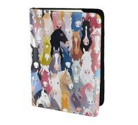 YBGHDAA Colourful Cartoon Horses Printing Passport Holder Travel Must Have for Women Men Card Passport Wallet Fit All Standard Passports