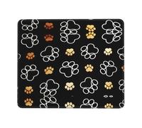 YBGHDAA Dog Paw Prints Thick Mouse Pad Desk Mat, Precise Stitch Lock Edge Non-Slip Design For Pc Console Work Study