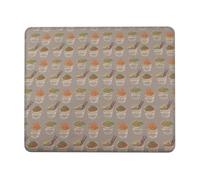 YBGHDAA Egg Cup Noodle Ramen Thick Mouse Pad Desk Mat, Precise Stitch Lock Edge Non-Slip Design For Pc Console Work Study