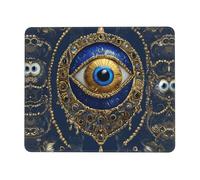 YBGHDAA Evil Eye Thick Mouse Pad Desk Mat, Precise Stitch Lock Edge Non-Slip Design For Pc Console Work Study