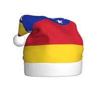 YBGHDAA Flag Of Venezuela Printing Adult Plush Christmas Hat With White Pom Pom Annual Ceremonies Caps Stage Performances Cap