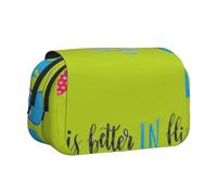 YBGHDAA Flip Flops Calligraphy Beach Shoes Printing Pencil Case Gel Pens Holder Organizer Bag Portable Artist Painting Pencil Pouch