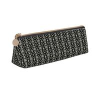 YBGHDAA Flowers Skull Ornamental Pattern Printing School Pencil Case Holder Triangular Cute Pen Marker Pouch for Boys and Girls Gift