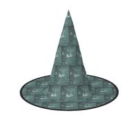YBGHDAA Formulas Shapes Theory Math Lesson Word Printing 2 Pack Halloween Hat Witch Hats For Parties Foldable Lightweight Role Playing Caps For Cosplay