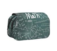 YBGHDAA Formulas Shapes Theory Math Lesson Word Printing Pencil Case Gel Pens Holder Organizer Bag Portable Artist Painting Pencil Pouch