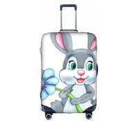 YBGHDAA Fun Easter Rabbit Printing Suitcase Cover with Zipper, Handle Holes,Elastic Material Keeps Luggage Closed,Ideal for Travel