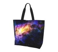 YBGHDAA Galaxy In The Universe Minimalist Printed Tote Bag For Women, Large Capacity Shoulder Bags, Lightweight Handbag For Work, College, Travel