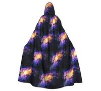 YBGHDAA Galaxy In The Universe Printing Adult Halloween Hooded 57.8 Inches Role Playing Vampire Cloak Great For Themed Parties