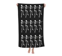 YBGHDAA Halloween Posable Skeleton Skull Basics Pool Beach Towels Soft Large And Thick