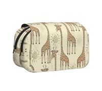 YBGHDAA Hand Drawn Giraffes Printing Pencil Case Gel Pens Holder Organizer Bag Portable Artist Painting Pencil Pouch