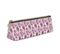 YBGHDAA Hawaiian Flower Print Printing School Pencil Case Holder Triangular Cute Pen Marker Pouch for Boys and Girls Gift