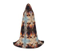 YBGHDAA Highland Cow Teen Hooded Cape Cloak For Cosplay Halloween Party Witch Vampire Wizard Masquerade Ball Costume