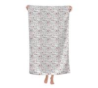 YBGHDAA I Love You Words With Hearts Basics Pool Beach Towels Soft Large And Thick