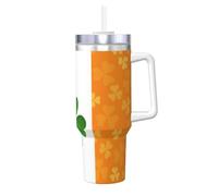 YBGHDAA Irish Flag Printing 40 Oz Ice Bully Mug with Handle Tumbler Cup Stainless Steel Leakproof Tumblers for Women Men