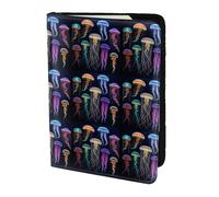 YBGHDAA Jellyfish Ocean Printing Passport Holder Travel Must Have for Women Men Card Passport Wallet Fit All Standard Passports