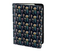 YBGHDAA Jellyfish Ocean Printing Passport Holder Travel Must Have for Women Men Card Passport Wallet Fit All Standard Passports