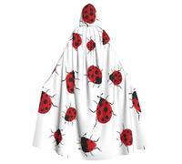 YBGHDAA Ladybug Cloak With Hood Cape,Hooded Cape Full Length Robe For St. Patrick'S Day,Halloween Dress-Up