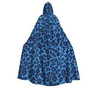 YBGHDAA Leopard Skin Animal Printing Adult Halloween Hooded 57.8 Inches Role Playing Vampire Cloak Great For Themed Parties