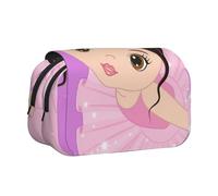 YBGHDAA Little Ballerina Dancing Girl Printing Pencil Case Gel Pens Holder Organizer Bag Portable Artist Painting Pencil Pouch