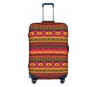 YBGHDAA Mexican Folk Art Boho Printing Suitcase Cover with Zipper, Handle Holes,Elastic Material Keeps Luggage Closed,Ideal for Travel